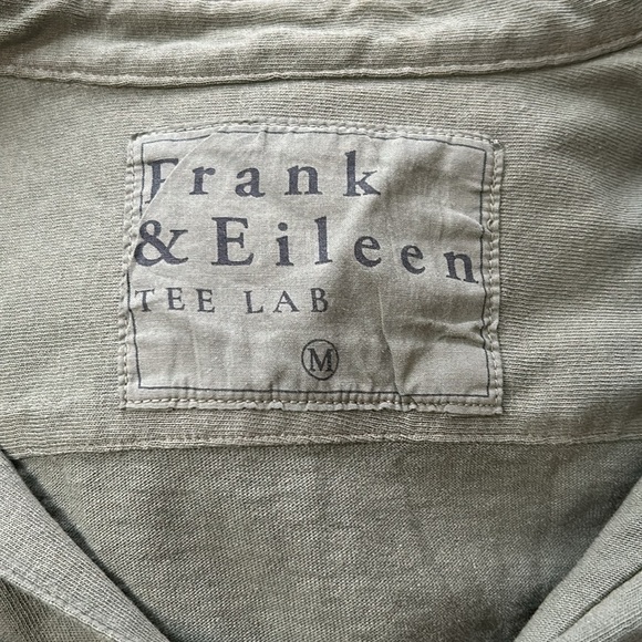 Frank and Eileen Tee Lab Button Up Olive Green Relaxed Fit Sz Medium NEW - Picture 9 of 10